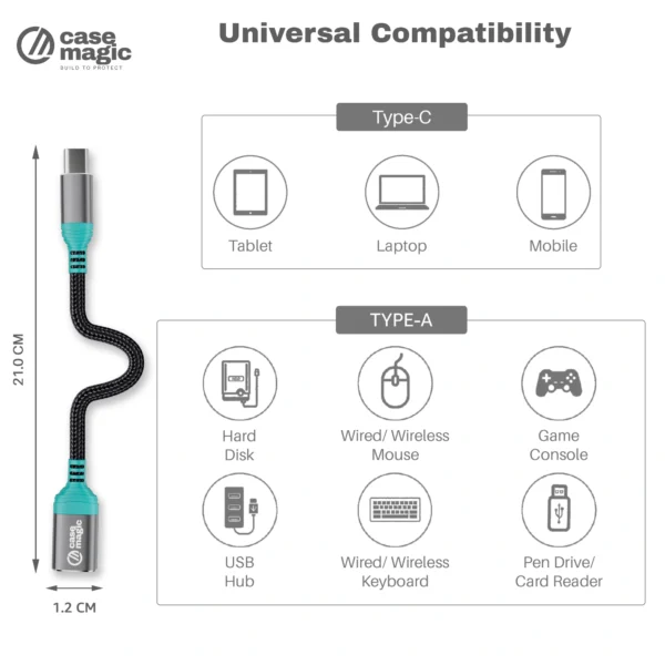 Type C OTG to USB cable