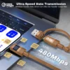 USB-C & USB-A to Lightning Fast Charging Cable