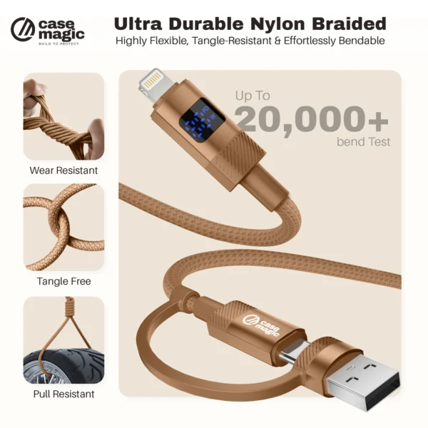 USB-C & USB-A to Lightning Fast Charging Cable