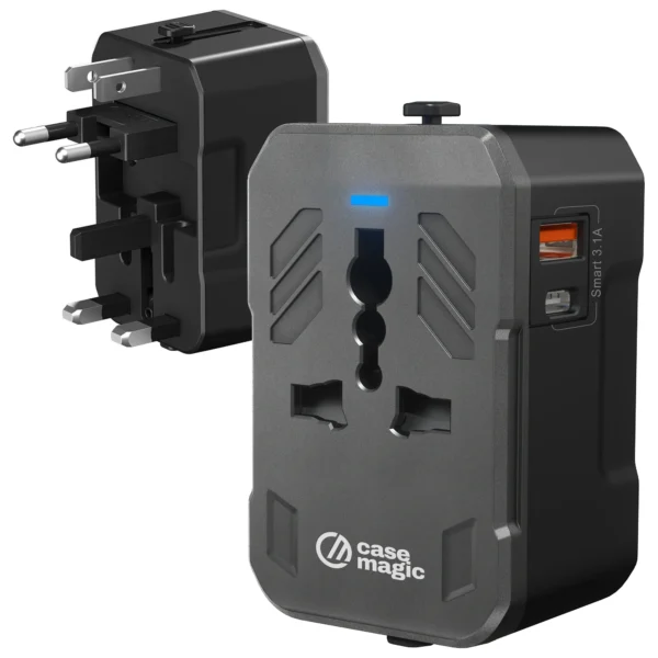 Universal Travel Adapter with USB Type-C for International Travel