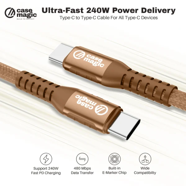 240W Type-C to Type-C Fast Charging Cable