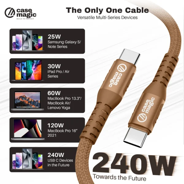 240W Type-C to Type-C Fast Charging Cable