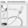 Case-Magic 66W Type C to Type C Cable PD Fast Charging Nylon Braided 1.2M for MacBook iPad Samsung
