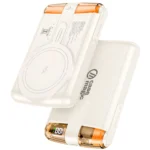 Buy 10000mAh magnetic wireless power bank with 22.5W fast charging, 15W wireless output & USB-C cable. Compact portable charger for iPhone & Android.