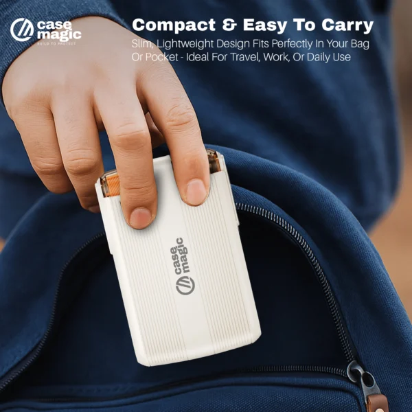 10000mAh magnetic wireless power bank with 22.5W fast charging, Compact portable charger for iPhone & Android.